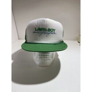 Vintage - LAWN BOY - Mesh Snapback Trucker Hat - Green - Snapback